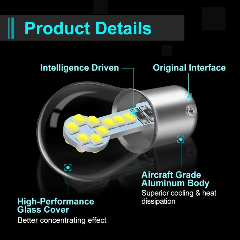 1pcs 12v LED Car Light Brake Light 1156 3030 18 360 Degrees Light Glass Type Turn Signal General Car Accessories
1pcs 12v LED Car Light Brake Light 1156 3030 18 360 Degrees Light Glass Type Turn Signal General Car Accessories