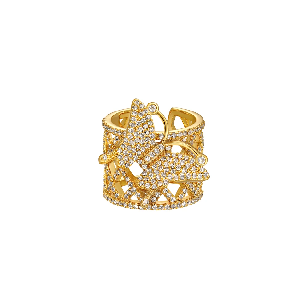 Super fairy full of diamond three-dimensional hollow butterfly open ring light luxury fashion
Super fairy full of diamond three-dimensional hollow butterfly open ring light luxury fashion