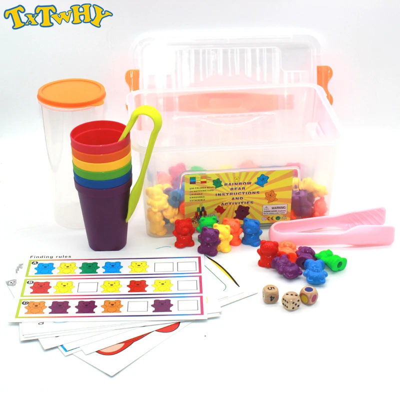 100 шт. + радужные сенсорные игрушки с подсчетом медведей, детские игры для детей, Обучающие дошкольные Обучающие игрушки Монтессори 
100 шт. + радужные сенсорные игрушки с подсчетом медведей, детские игры для детей, Обучающие дошкольные Обучающие игрушки Монтессори