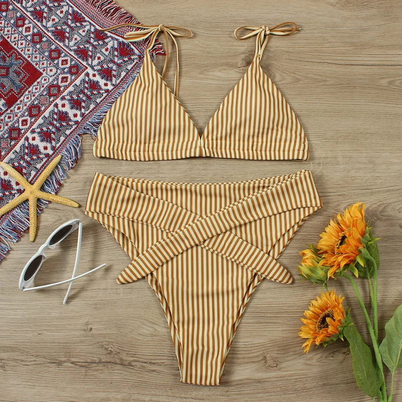 Striped Bikinis 2020 Woman Triangle Bikini Sexy Set Swimsuit Women 2 Pieces High Waist Bikini Push Up Swimming Suit For Women
Striped Bikinis 2020 Woman Triangle Bikini Sexy Set Swimsuit Women 2 Pieces High Waist Bikini Push Up Swimming Suit For Women