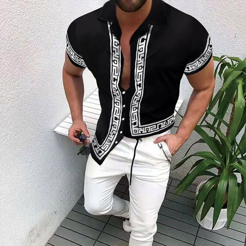 Streetwear Men's Clothing Hawaiian Print Tops Gothic 2021 Summer Short Sleeve Button Beach Casual Shirt Male Brand Dress Shirt
Streetwear Men's Clothing Hawaiian Print Tops Gothic 2021 Summer Short Sleeve Button Beach Casual Shirt Male Brand Dress Shirt