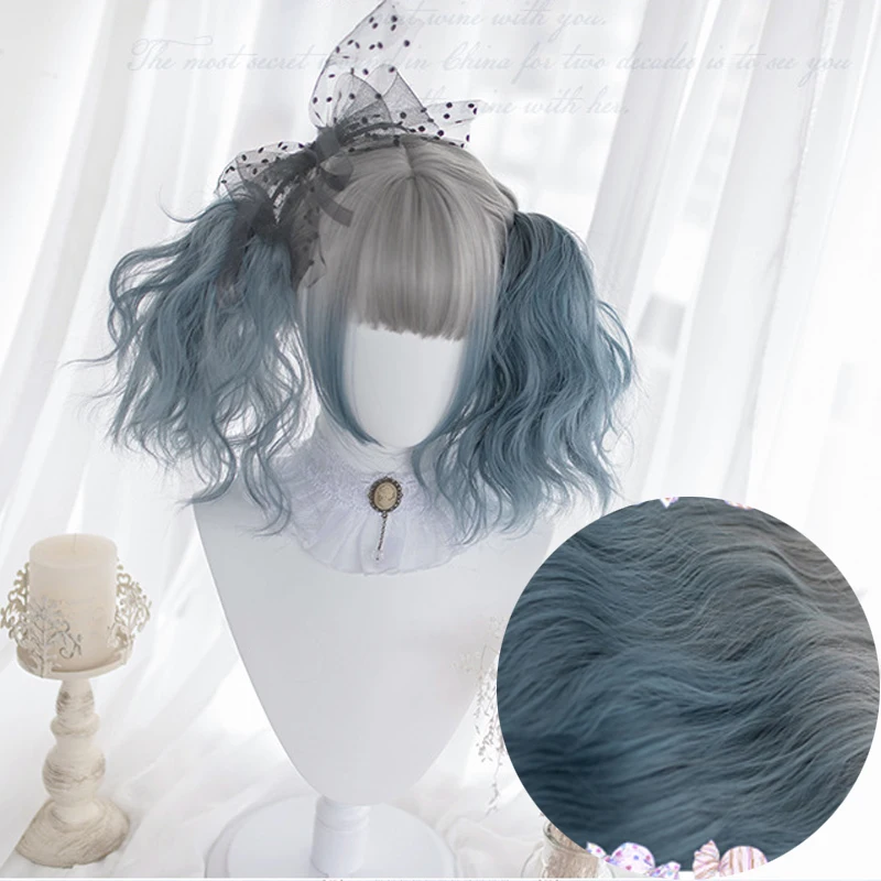 LM wig Long Blue Mix Grey Lolita Wigs Dusty Blue Wavy Harajuku Cosplay Wig Heat Resistant Synthetic Hair Halloween
LM wig Long Blue Mix Grey Lolita Wigs Dusty Blue Wavy Harajuku Cosplay Wig Heat Resistant Synthetic Hair Halloween