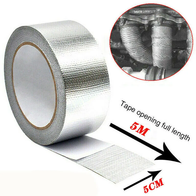 Exhaust Manifolds Titanium Heat Wrap Tape Thermal Wrap Silver 5M*5cm Exhaust Pipe Insulation Tape & 6 Zip Ties
Exhaust Manifolds Titanium Heat Wrap Tape Thermal Wrap Silver 5M*5cm Exhaust Pipe Insulation Tape & 6 Zip Ties
