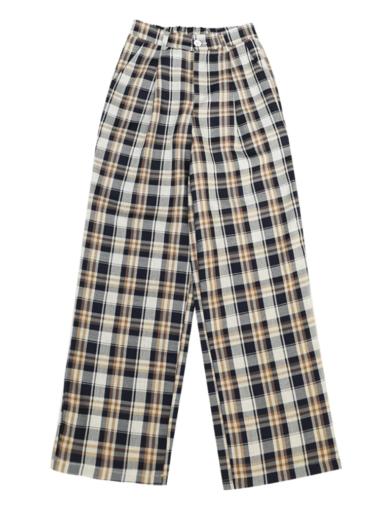 Classic Joker Plaid High Waist Wide Legs Draped Casual Pants Spring Autumn Women Plus Size Long Trousers Female
Classic Joker Plaid High Waist Wide Legs Draped Casual Pants Spring Autumn Women Plus Size Long Trousers Female