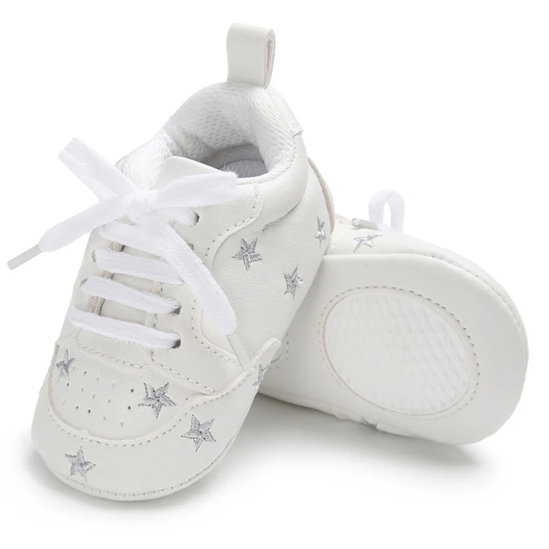 

Hot Multiple Star Baby Girl Shoes first walkers Lace-up Fashion Baby Shoes For 0-18 Months