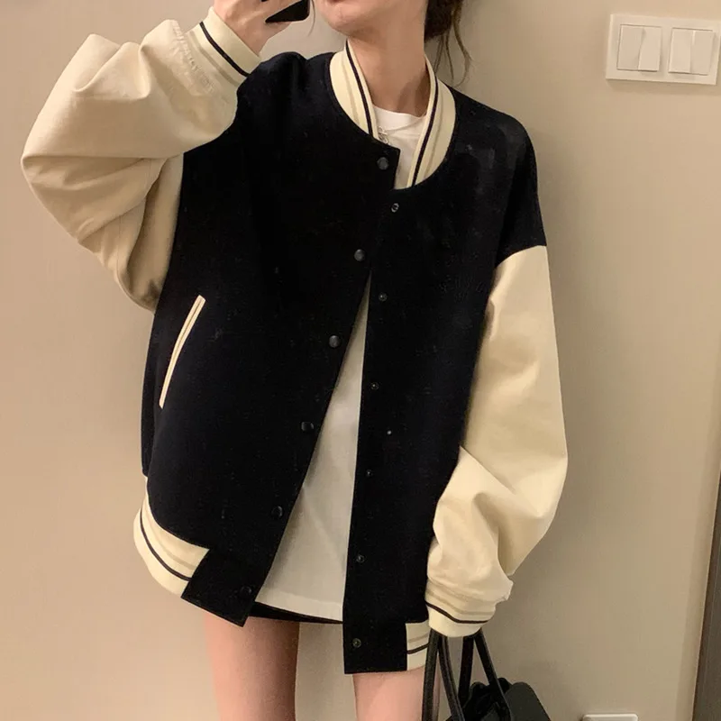 Jackets Women Korean Sweet Cool Little American College Baseball Jacket Women's Autumn 2021 New Loose Jacket
Jackets Women Korean Sweet Cool Little American College Baseball Jacket Women's Autumn 2021 New Loose Jacket