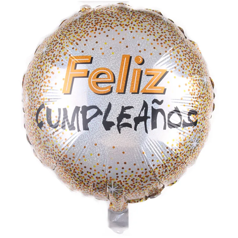 10pcs 18inch Laser Feliz Spanish Balloons Happy Birthday Party Mylar Foil Helium Balloons Globos Baloes Supplies Party Decor
10pcs 18inch Laser Feliz Spanish Balloons Happy Birthday Party Mylar Foil Helium Balloons Globos Baloes Supplies Party Decor