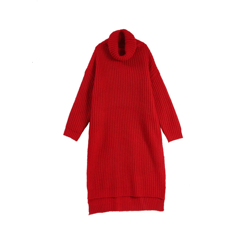 Women Long Sweater Pullovers Female 2020 Autumn Winter Thickened Turtleneck Long Sleeve Solid Knitwear Oversized Knitted Dress
Women Long Sweater Pullovers Female 2020 Autumn Winter Thickened Turtleneck Long Sleeve Solid Knitwear Oversized Knitted Dress