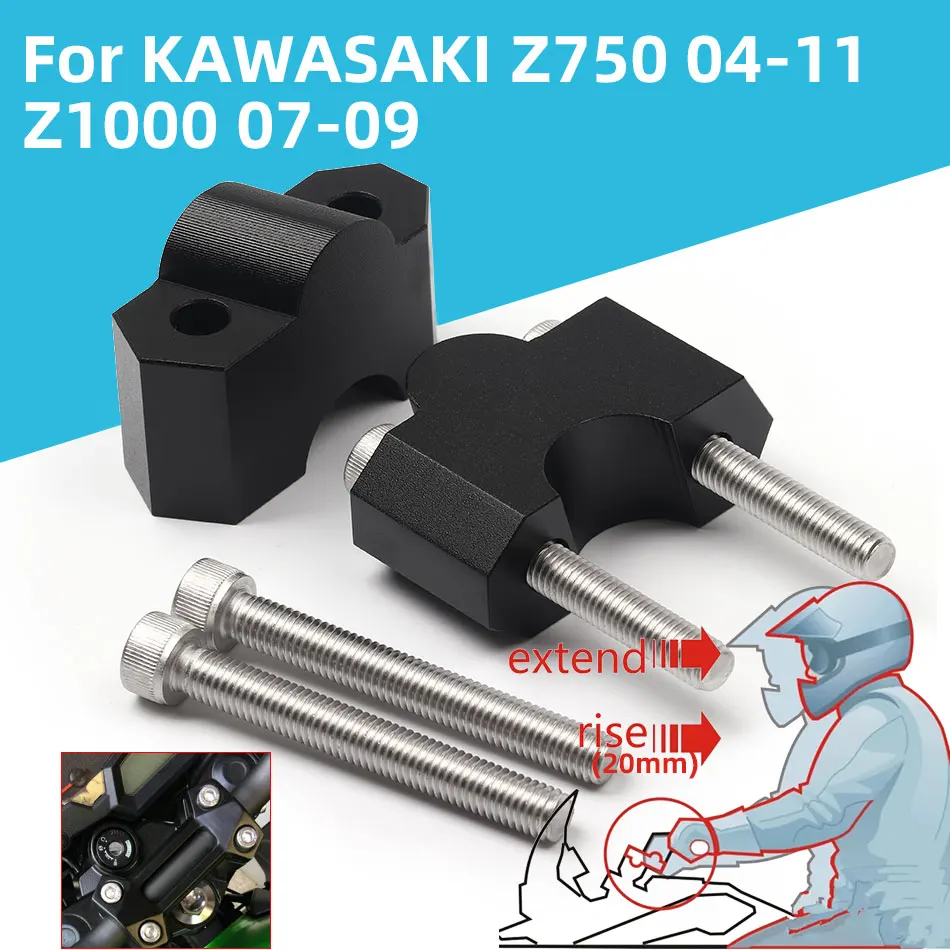 For KAWASAKI Z750 2004-2006 Motorcycle Handlebar Riser Handle Bars Clamp Extend Adapter Z1000 2007-2009 2008
For KAWASAKI Z750 2004-2006 Motorcycle Handlebar Riser Handle Bars Clamp Extend Adapter Z1000 2007-2009 2008
