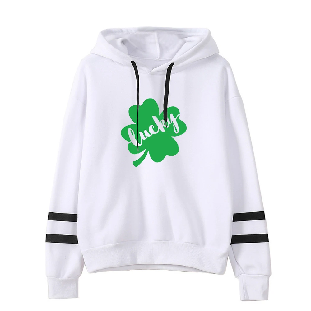 Толстовки Lucky Shamrock, свитшот с изображением четырех листьев, женская одежда на День Святого Патрика
Толстовки Lucky Shamrock, свитшот с изображением четырех листьев, женская одежда на День Святого Патрика