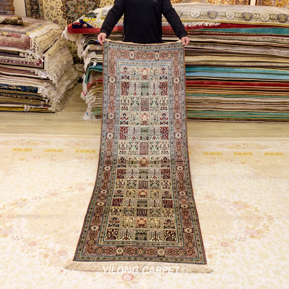 Yilong 2,5 'x 8' персидский шелковый коврик ручной работы четырехсезонный Восточный коврик (YXR380A) 
Yilong 2,5 'x 8' персидский шелковый коврик ручной работы четырехсезонный Восточный коврик (YXR380A)