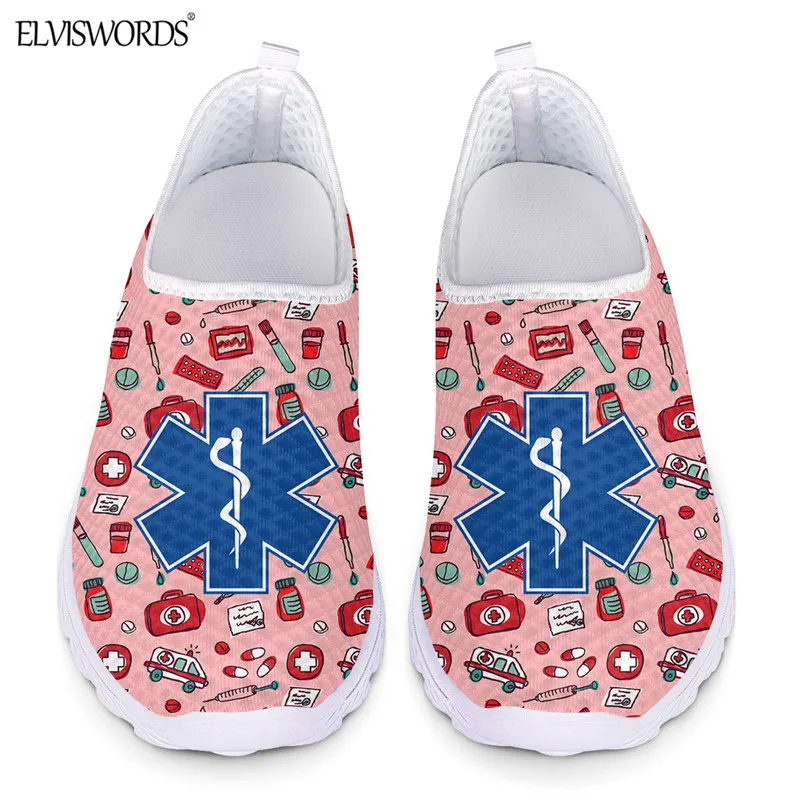ELVISWORDS Blue EMT Logo Print Women's Casual Flat Shoes Paramedic Nursing Air Mesh Running Sneaker Breathable Slip On Footwear
ELVISWORDS Blue EMT Logo Print Women's Casual Flat Shoes Paramedic Nursing Air Mesh Running Sneaker Breathable Slip On Footwear