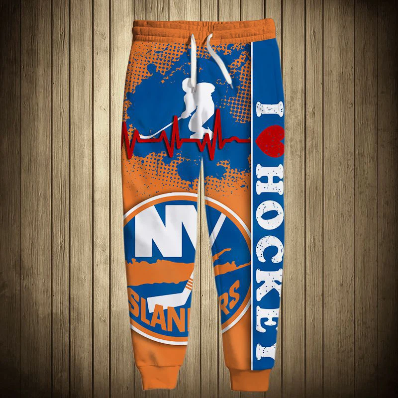 New York men's Casual Pants Orange Blue Stitching Snowman Print Islanders Sweatpants
New York men's Casual Pants Orange Blue Stitching Snowman Print Islanders Sweatpants