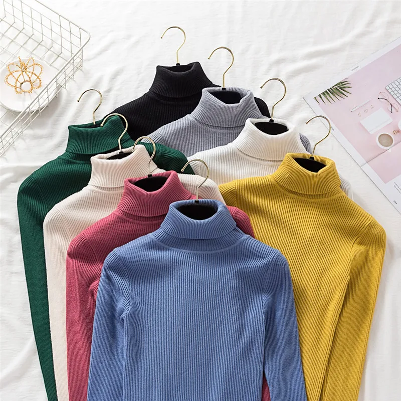 2020 Autumn Winter Knitted Jumper Tops turtleneck Pullovers Casual Sweaters Women Shirt Long Sleeve Tight Sweater Girls
2020 Autumn Winter Knitted Jumper Tops turtleneck Pullovers Casual Sweaters Women Shirt Long Sleeve Tight Sweater Girls