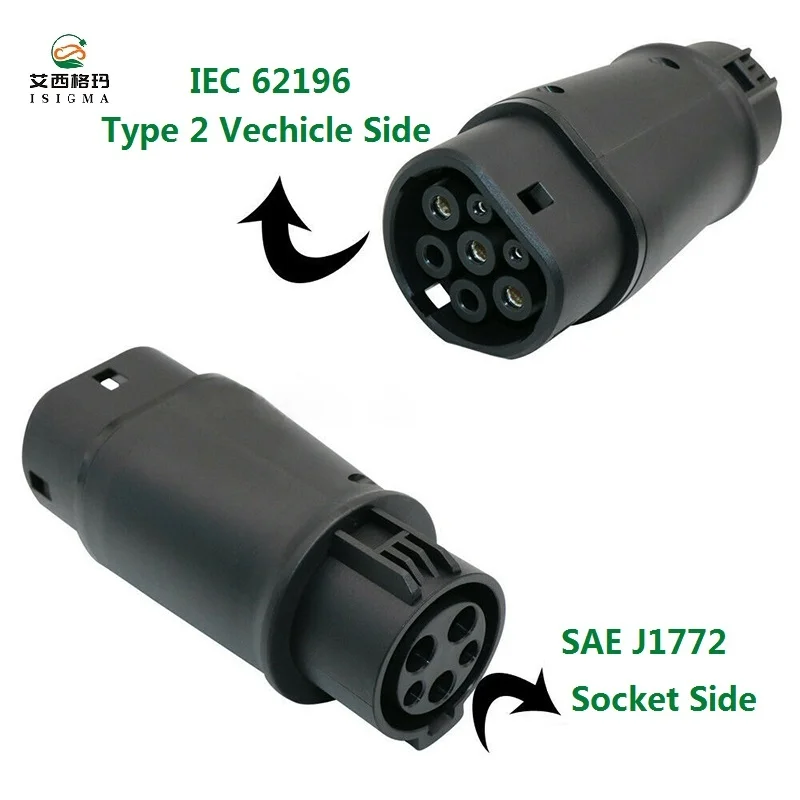 ISIGMA EVSE Adaptor 16A 32A Electric Vehicle Car EV Charger Connector SAE J1772 Socket Type 1 To Type 2 EV Adapter Socket
ISIGMA EVSE Adaptor 16A 32A Electric Vehicle Car EV Charger Connector SAE J1772 Socket Type 1 To Type 2 EV Adapter Socket