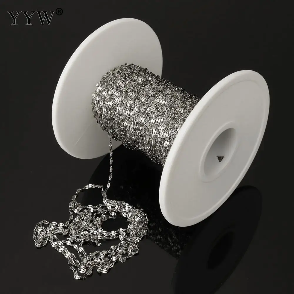 10m/Spool Stainless Steel Jewelry Chain Original Singapore Chain Diy Women Men Chain Pendant Necklace Jewelry Making Finding
10m/Spool Stainless Steel Jewelry Chain Original Singapore Chain Diy Women Men Chain Pendant Necklace Jewelry Making Finding