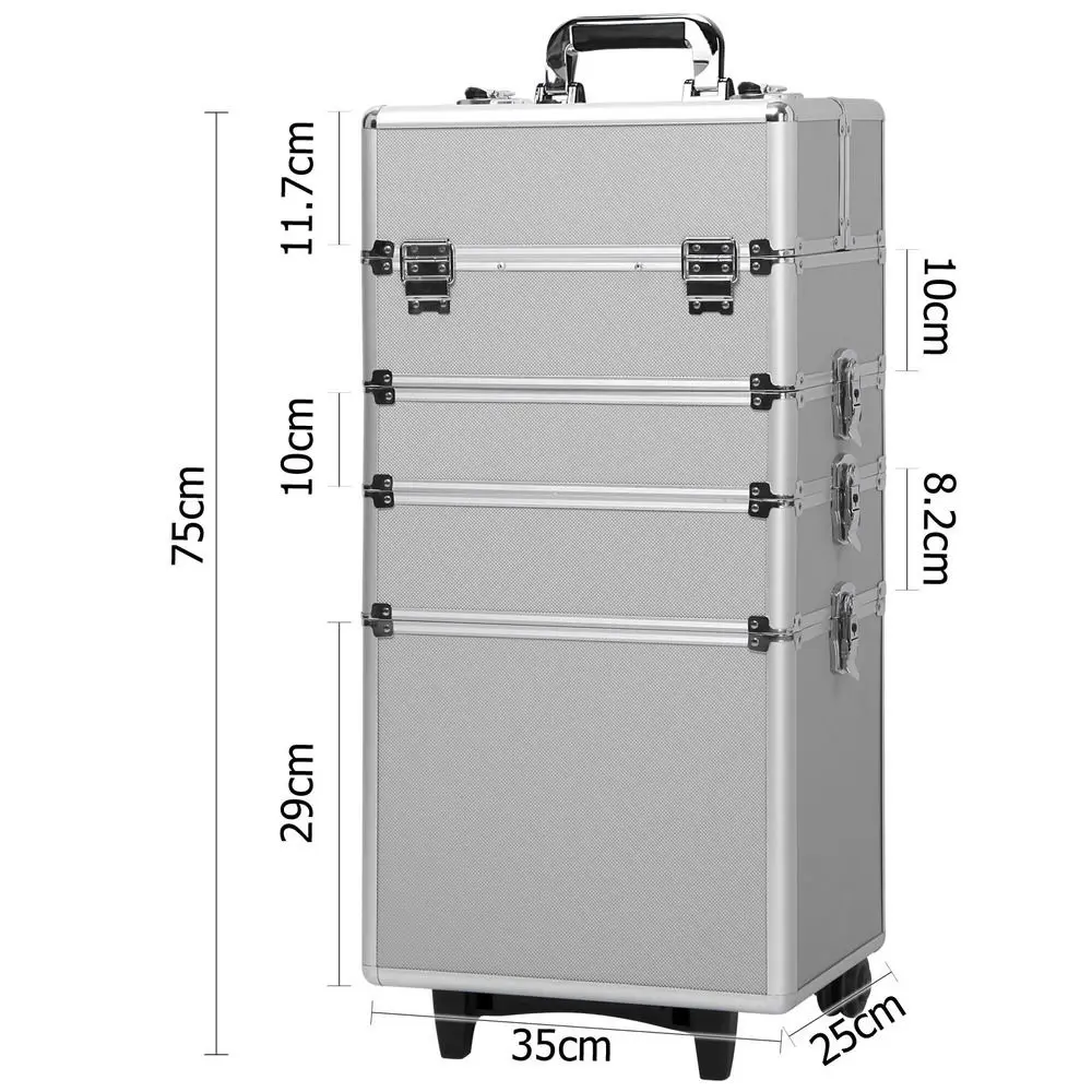 4-in-1 Draw-bar Style Interchangeable Aluminum Rolling Makeup Case Makeup Organizer Cosmetics Storage Rack
4-in-1 Draw-bar Style Interchangeable Aluminum Rolling Makeup Case Makeup Organizer Cosmetics Storage Rack