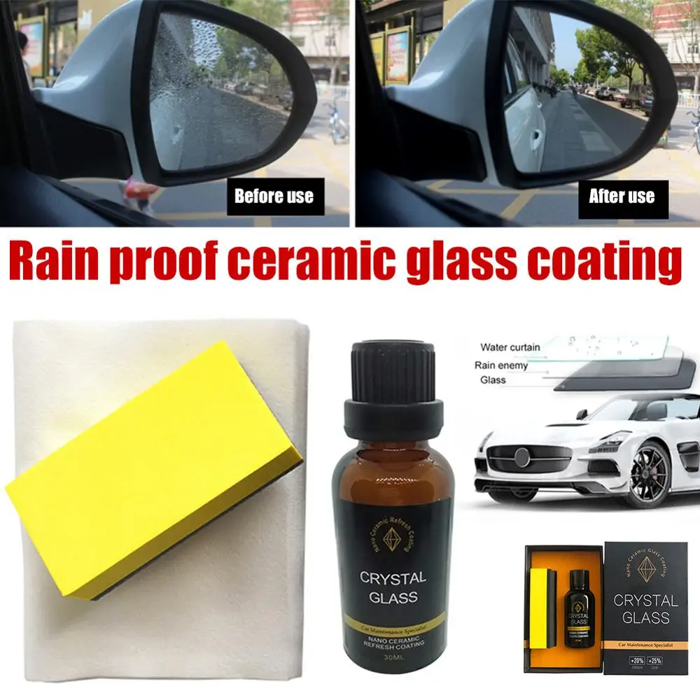 30ML Car Glass Nano-coating Hydrophobic Crystal Coating Liquid Glass Car Window Coating Anti Rain & Water Ceramic Glass Coating
30ML Car Glass Nano-coating Hydrophobic Crystal Coating Liquid Glass Car Window Coating Anti Rain & Water Ceramic Glass Coating