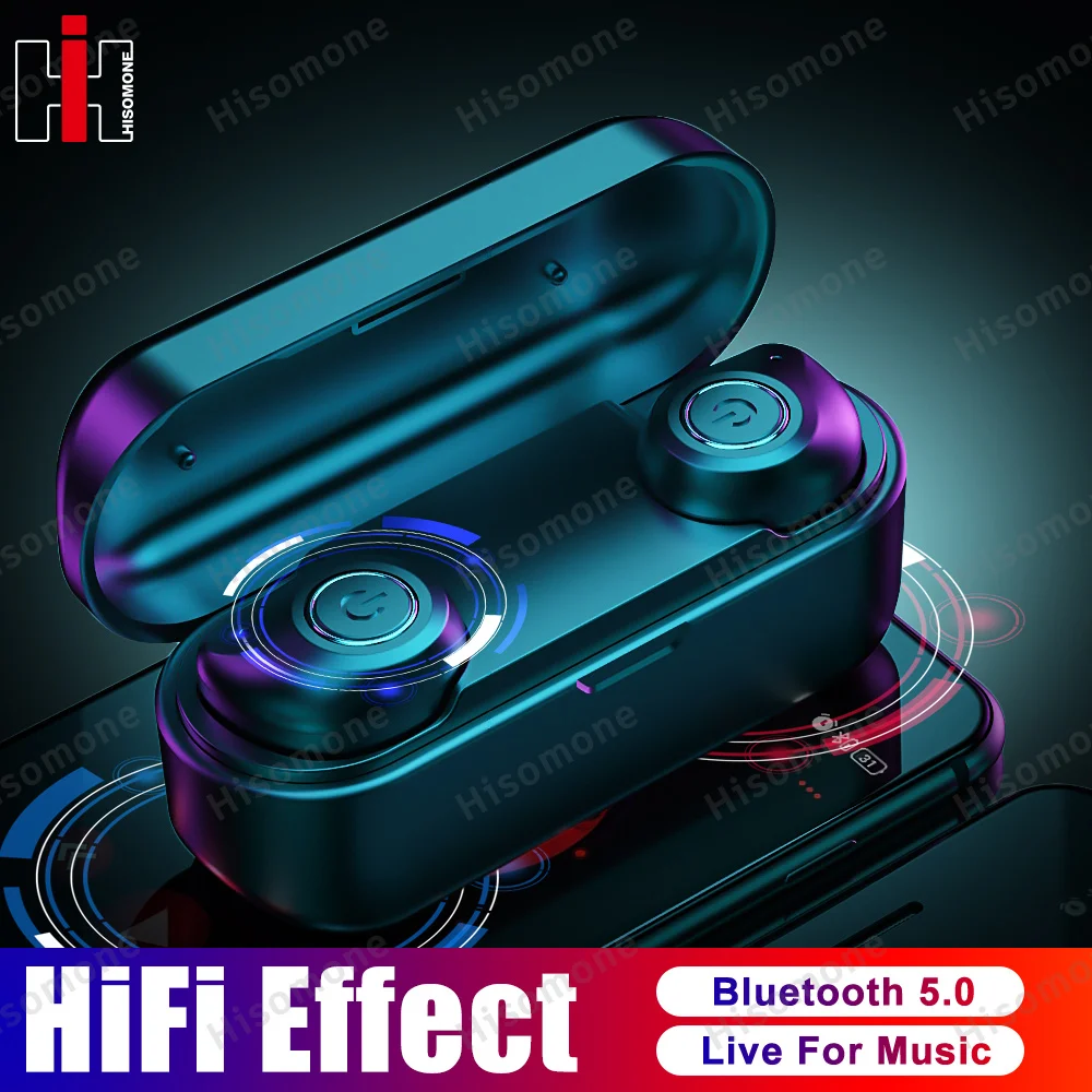 TWS беспроводные Bluetooth наушники 5 0 IPX5 Водонепроницаемые Наушники Hi Fi стерео