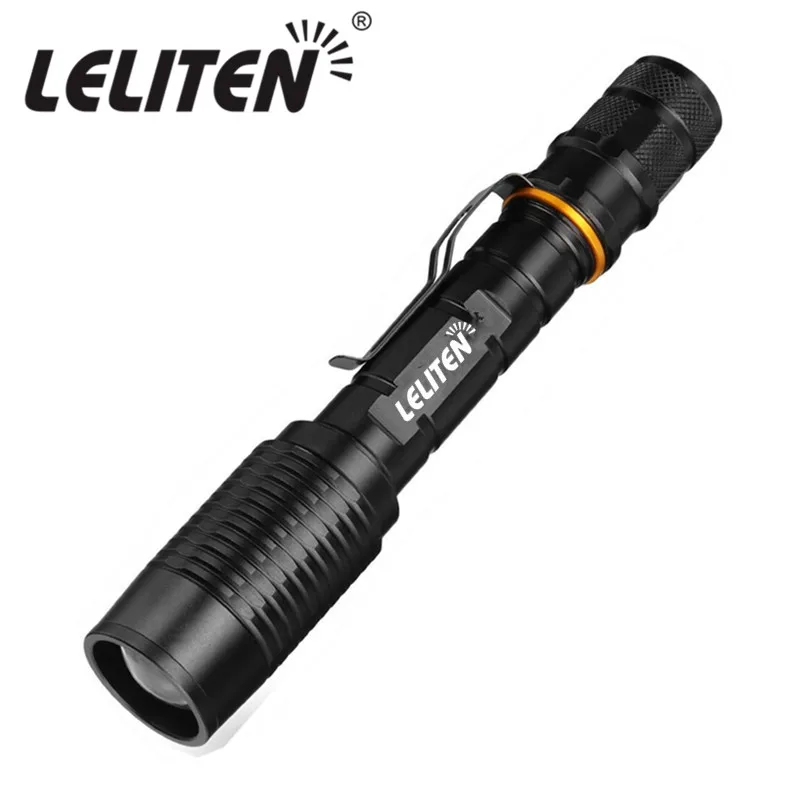 

Zoomable XM-T6 L2 led Police Zoom Led flashlight torch bicycle light lamp Lanterns Torches Use 2x 18650 battery + Clip
