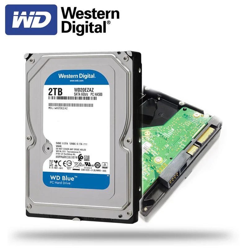 Внутренний жесткий диск WD Western Digital Blue 1 ТБ 3 4 Hdd Sata 5 дюйма для настольных ПК| |