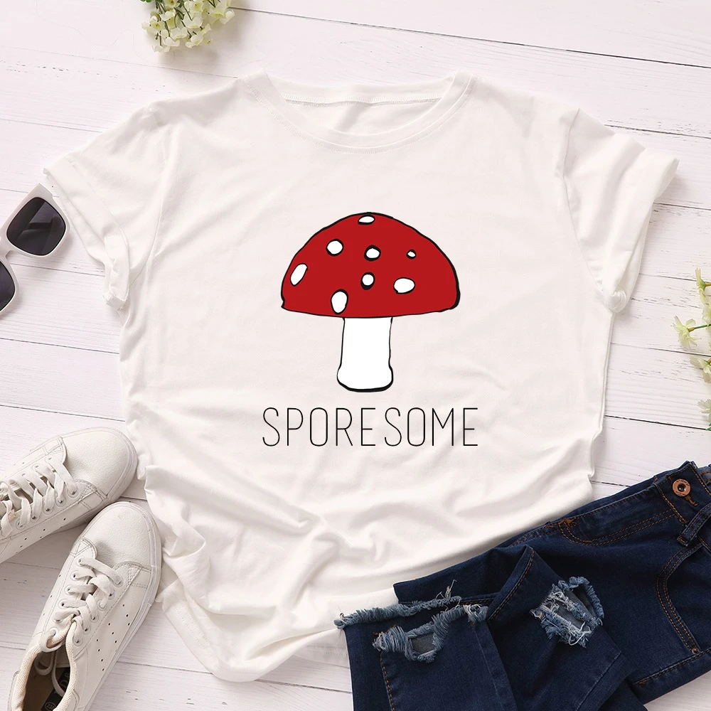 Women Mushroom T-shirt Fashion Streetwear Clothing Tee Tshirt Casual Harajuku T Shirts Summer Basic Print Tops TX5955
Women Mushroom T-shirt Fashion Streetwear Clothing Tee Tshirt Casual Harajuku T Shirts Summer Basic Print Tops TX5955