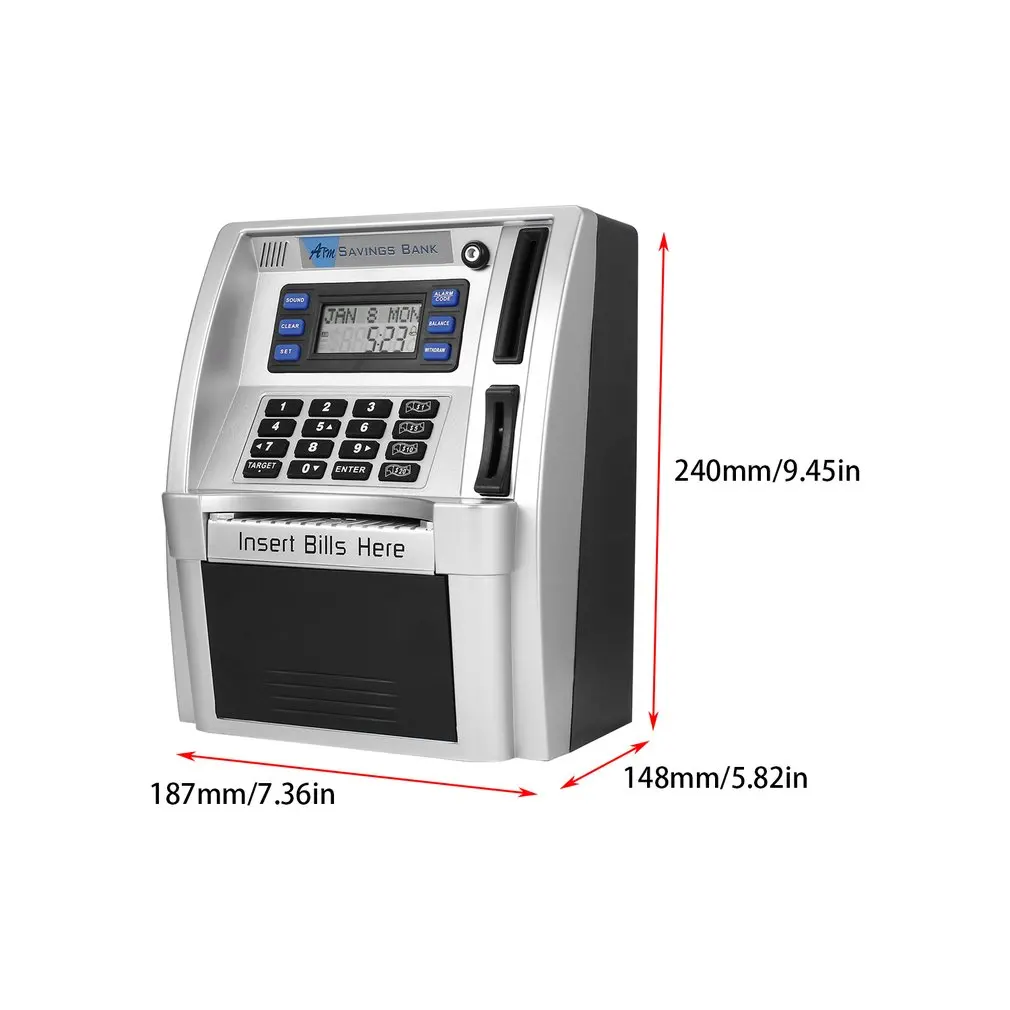 ATM piggy bank Savings Bank money boxToys tirelire Kids Talking ATM Savings Bank Insert Bills Perfect for Kids dropshipping
ATM piggy bank Savings Bank money boxToys tirelire Kids Talking ATM Savings Bank Insert Bills Perfect for Kids dropshipping
