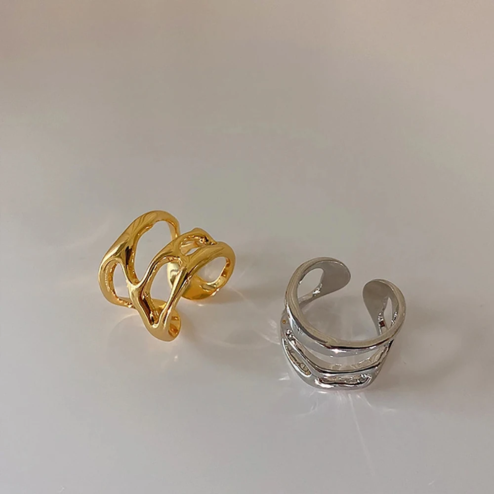 Ghidbk Vintage Irregular Hollow Open Ring Gold Silver Color Geometrical Metal Finge Ring For Women Minimalist Jewelry Trend Gift
Ghidbk Vintage Irregular Hollow Open Ring Gold Silver Color Geometrical Metal Finge Ring For Women Minimalist Jewelry Trend Gift
