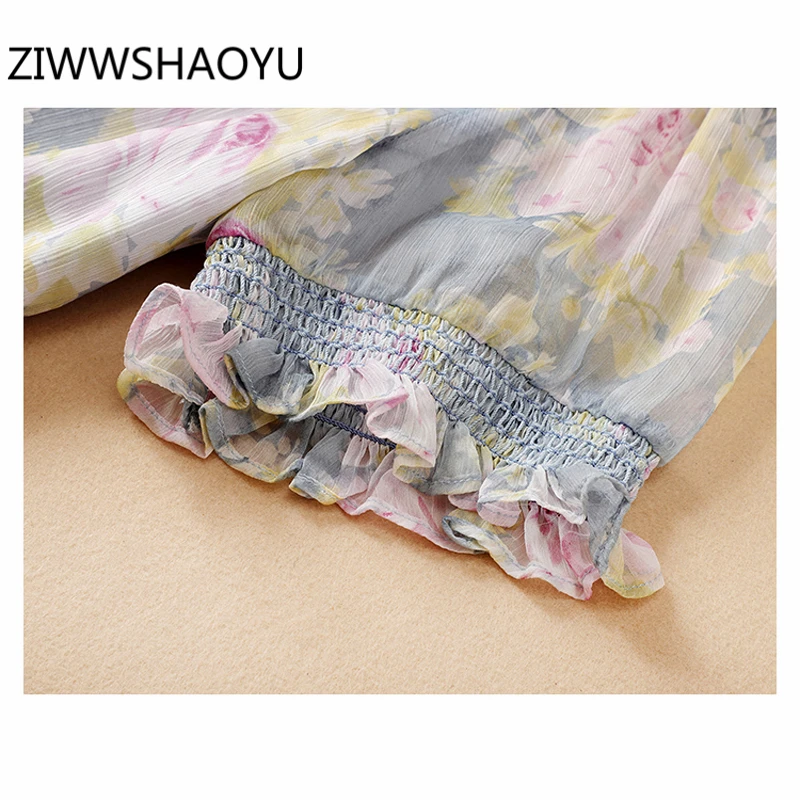ZIWWSHAOYU Summer Women Elegant Fashion Holiday Dress Designer Ladies Stand Collar Pearl Floral Print Elastic Waist Midi Dresses
ZIWWSHAOYU Summer Women Elegant Fashion Holiday Dress Designer Ladies Stand Collar Pearl Floral Print Elastic Waist Midi Dresses