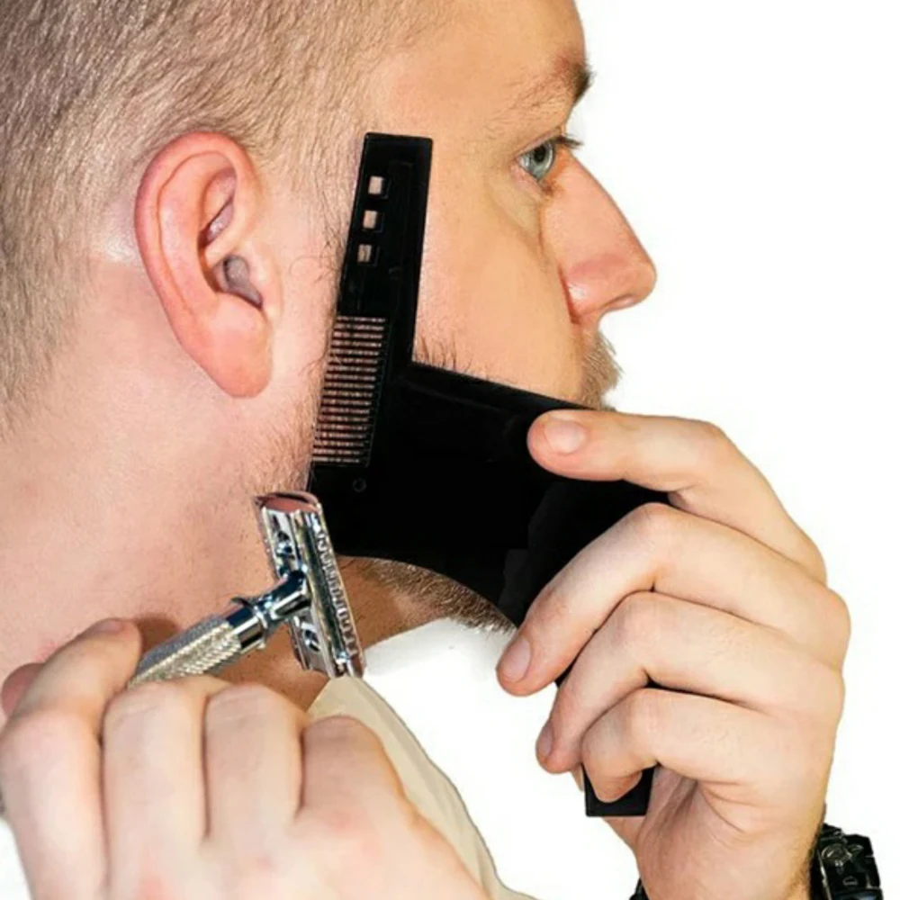 Men Beard Shaping Styling Template Comb Double-Sided Beard Comb Barber Shaver Razor Hair Remover Trimmer Symmetry Line Trimming
Men Beard Shaping Styling Template Comb Double-Sided Beard Comb Barber Shaver Razor Hair Remover Trimmer Symmetry Line Trimming