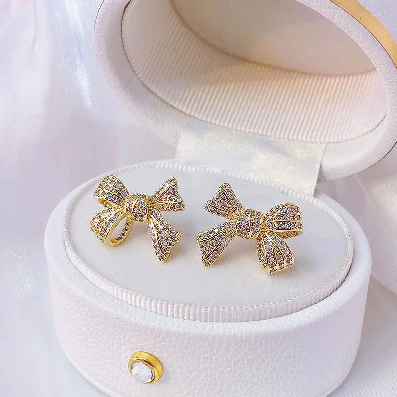 YDL Korean Romantic Luxury Micro Inlaid Bling Zircon Cute Bowknot Forest Earrings Temperament Fashion Trendy Earrings Jewelry
YDL Korean Romantic Luxury Micro Inlaid Bling Zircon Cute Bowknot Forest Earrings Temperament Fashion Trendy Earrings Jewelry