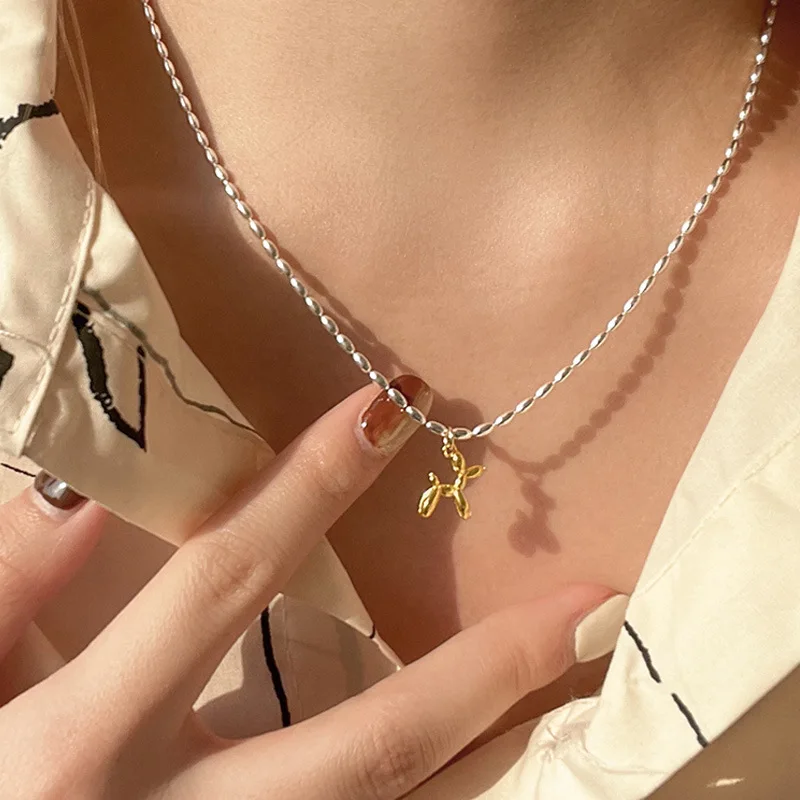 925 Sterling Silver Tassel Clavicle Chain Cute Pet Dog Pendent Choker Necklace For Women Wedding Jewelry Gift dz430
925 Sterling Silver Tassel Clavicle Chain Cute Pet Dog Pendent Choker Necklace For Women Wedding Jewelry Gift dz430