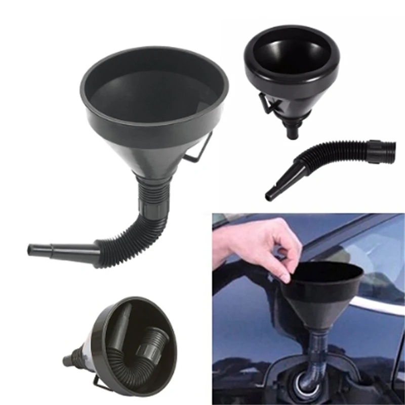 Funnel Spout Black Car Motorcycle Flexible Funnel Spout Mesh Screen Strainer Oil Gas Fuel Engine Oil Coolant Petrol Gasoline
Funnel Spout Black Car Motorcycle Flexible Funnel Spout Mesh Screen Strainer Oil Gas Fuel Engine Oil Coolant Petrol Gasoline