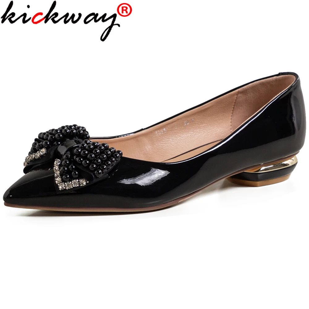 Kickway Pearl Decoration Women Shoes Elegant Shallow Genuine Leather Shoes Woman Heels 2021 Spring Wedding Party Women Shoes 40 
Kickway Pearl Decoration Women Shoes Elegant Shallow Genuine Leather Shoes Woman Heels 2021 Spring Wedding Party Women Shoes 40