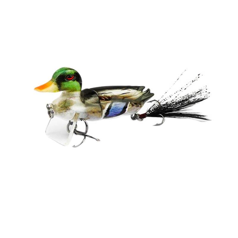 1Pc 7Cm Fishing Lures Bait Floating 3D Topwater Duck Swimbait with Hooks Multi 2 Section Jointed Bass Crankbaits Lure A | Спорт и