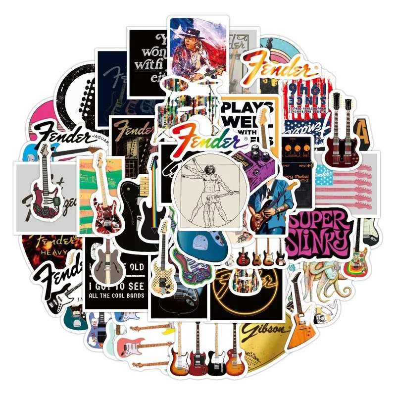 10/50pcs Cartoon Guitar Sticker Decorative Suitcase Laptop Skateboard Mobile Phone Shell Graffiti Classic Toy Waterproof Sticker
10/50pcs Cartoon Guitar Sticker Decorative Suitcase Laptop Skateboard Mobile Phone Shell Graffiti Classic Toy Waterproof Sticker