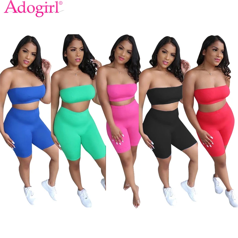 Adogirl Women Solid Two Piece Set Strapless Crop Top Shorts Summer Fashion Tracksuit Comfortable Home Apparel
Adogirl Women Solid Two Piece Set Strapless Crop Top Shorts Summer Fashion Tracksuit Comfortable Home Apparel