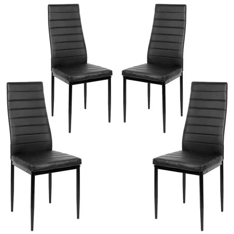 A Set Of Four Black Horizontal Dining Chairs 8 Checker Dining Chair Home Accessories Strong And Sturdy Dining Housse HWC
A Set Of Four Black Horizontal Dining Chairs 8 Checker Dining Chair Home Accessories Strong And Sturdy Dining Housse HWC
