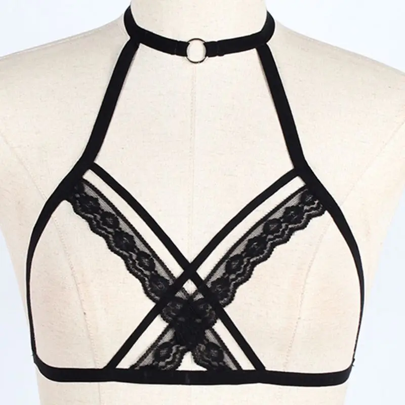 Womens Sexy Cage Halter V-Neck Lingerie Bustier Hollow Open Cup Harness Bra Criss Cross Floral Lace Bandage Underwear Crop Top
Womens Sexy Cage Halter V-Neck Lingerie Bustier Hollow Open Cup Harness Bra Criss Cross Floral Lace Bandage Underwear Crop Top