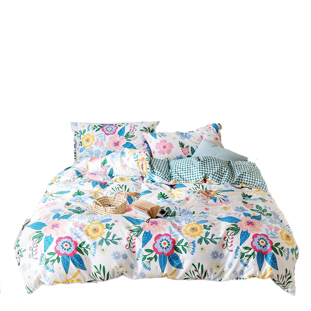 1 Set Duvet Cover White Background Colorful Flower Print High-Grade Bedding Linens 100% Cotton Single Double King Size 3054
1 Set Duvet Cover White Background Colorful Flower Print High-Grade Bedding Linens 100% Cotton Single Double King Size 3054