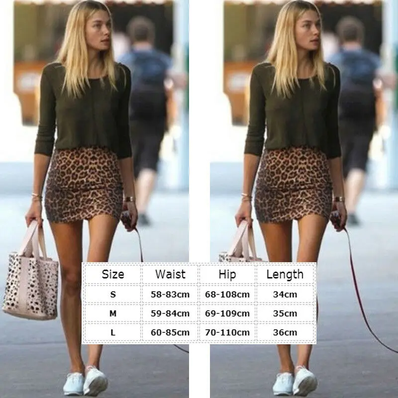 Fashion Women Leopard Skirt High Waist Elastic Bodycon Mini Short Pencil Skirts 
Fashion Women Leopard Skirt High Waist Elastic Bodycon Mini Short Pencil Skirts