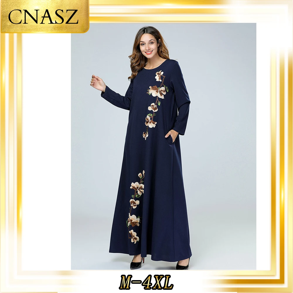 2019 Abaya, турецкий марокканский кафтан с вышивкой, свободное женское платье большого размера с длинным рукавом Abaya Femme Musulman
2019 Abaya, турецкий марокканский кафтан с вышивкой, свободное женское платье большого размера с длинным рукавом Abaya Femme Musulman
