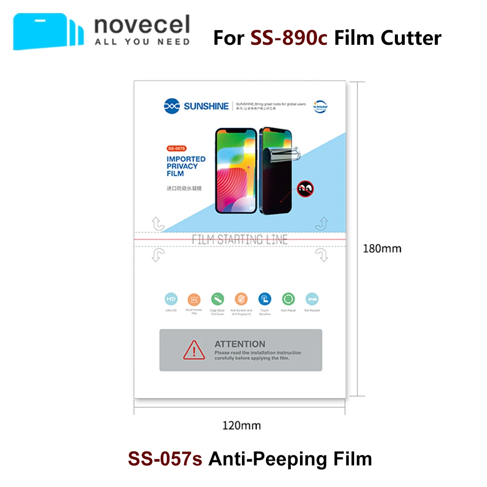 50pcs SS-057s Anti Peeping Frosting Matte Hydrogel Film for SS-890C RL-870C Screen Protector Cutting Mach With Code Privacy film
50pcs SS-057s Anti Peeping Frosting Matte Hydrogel Film for SS-890C RL-870C Screen Protector Cutting Mach With Code Privacy film