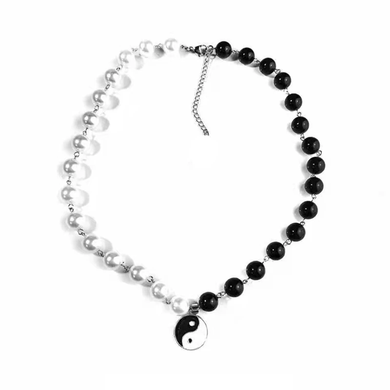 Tai Ji Eight Trigrams Comma Yin Yang Pendant Necklaces for Women Pearl Bead Chinese Philosophy Taoist Symbol Choker Jewelry
Tai Ji Eight Trigrams Comma Yin Yang Pendant Necklaces for Women Pearl Bead Chinese Philosophy Taoist Symbol Choker Jewelry
