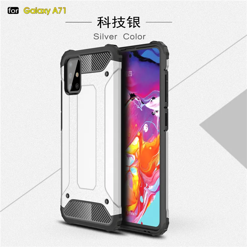 Phone Funda For Samsung Galaxy A71 Case For Samsung A71 Cover Anti-knock Soft Silicone + Hard Plastic Case For Galaxy A71 Funda
Phone Funda For Samsung Galaxy A71 Case For Samsung A71 Cover Anti-knock Soft Silicone + Hard Plastic Case For Galaxy A71 Funda