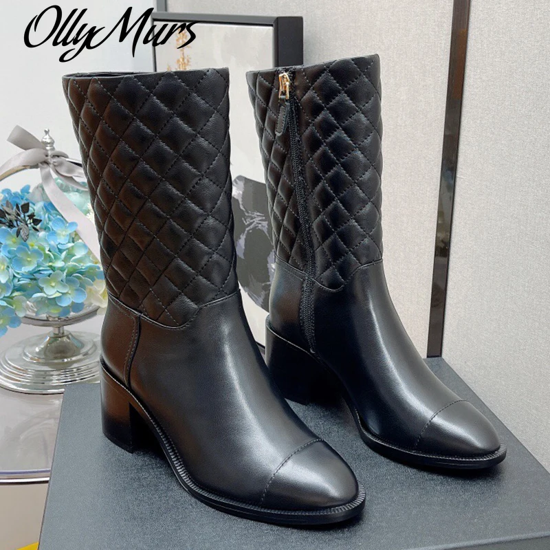 Ollymurs New Fashion Square Heels Ankle Boots Brand Design Leather Women Shoes Vintage Classic Zip Female Boots
Ollymurs New Fashion Square Heels Ankle Boots Brand Design Leather Women Shoes Vintage Classic Zip Female Boots