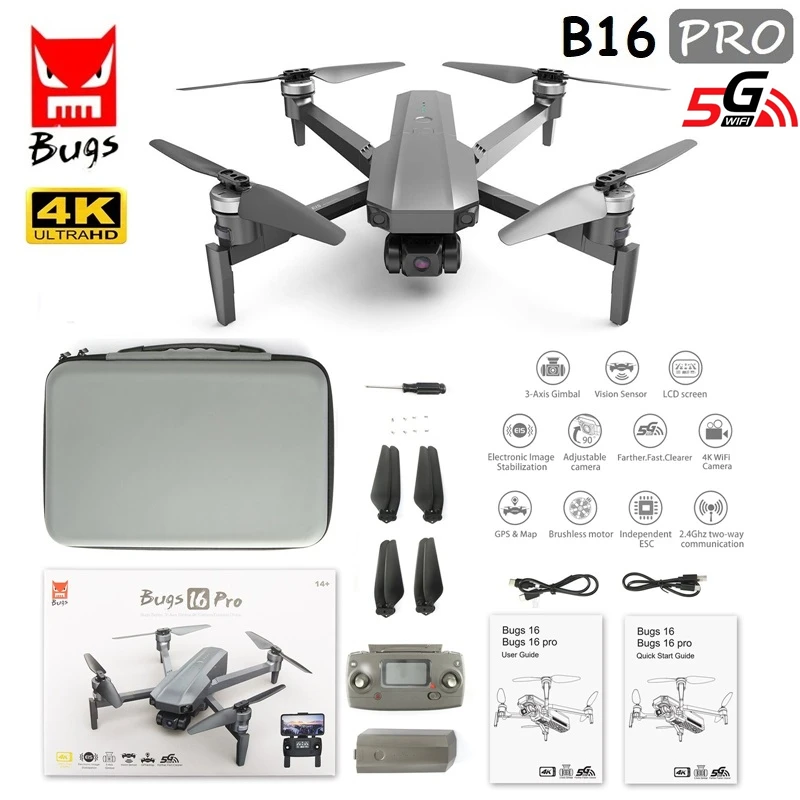 MJXRC Bugs 16 PRO B16 Pro With 4K Camera Drone Three-axis Gimbal EIS Anti-shake Professional FPV Drone VS SG906 Pro 2 Max Dron
MJXRC Bugs 16 PRO B16 Pro With 4K Camera Drone Three-axis Gimbal EIS Anti-shake Professional FPV Drone VS SG906 Pro 2 Max Dron