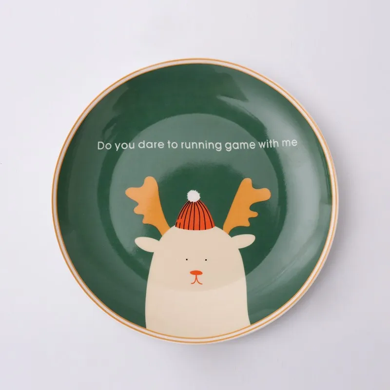 Children's plate fruit sheep Western food ceramic creative breakfast cartoon steak underglaze color white rabbit
Children's plate fruit sheep Western food ceramic creative breakfast cartoon steak underglaze color white rabbit