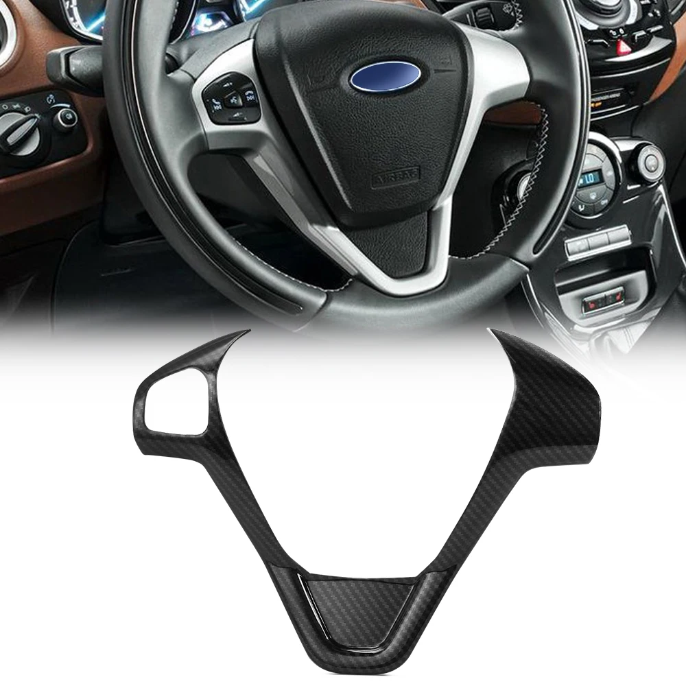 ABS хромированный чехол для руля из углеродного волокна с блестками Ford New Fiesta MK7