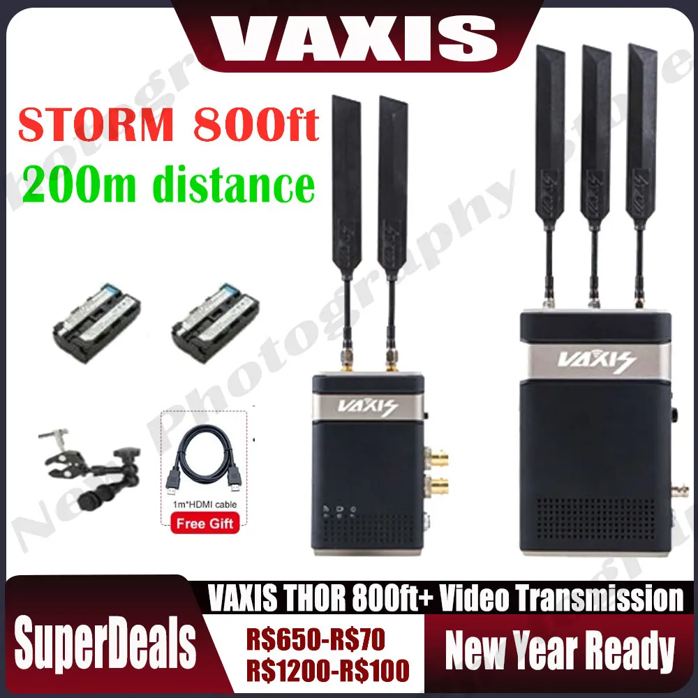 VAXIS THOR 800ft+ Wireless Video Film Transmission System SDI HDMI 1080P 200m Transmitter Receiver,DHL Aliexpress shipping
VAXIS THOR 800ft+ Wireless Video Film Transmission System SDI HDMI 1080P 200m Transmitter Receiver,DHL Aliexpress shipping